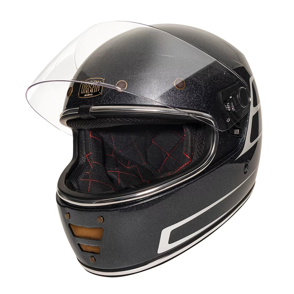 Urban Full Face Helmet Cafe Racer Dorisha Black Flake