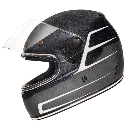 Urban Full Face Helmet Cafe Racer Dorisha Black Flake