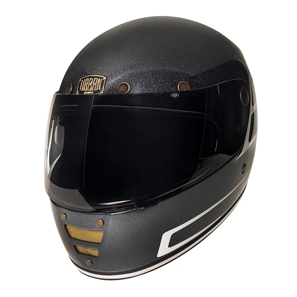 Urban Full Face Helmet Cafe Racer Dorisha Black Flake