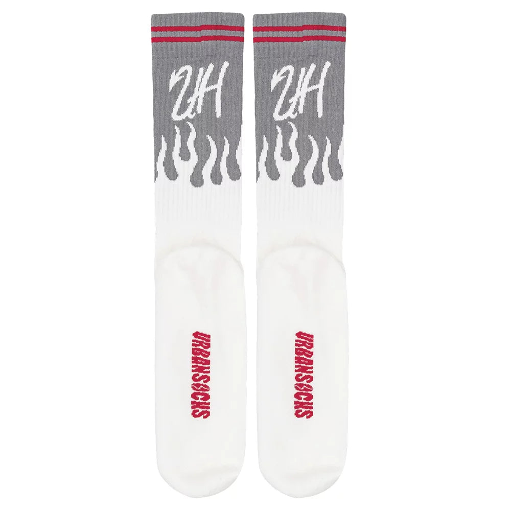 Urban Socks Flames Grey