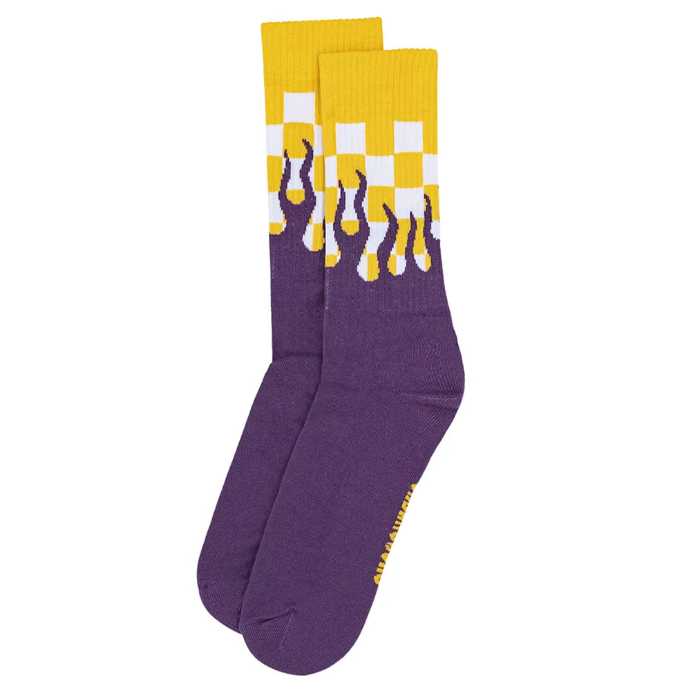 Urban Socks Chess Purple Flames