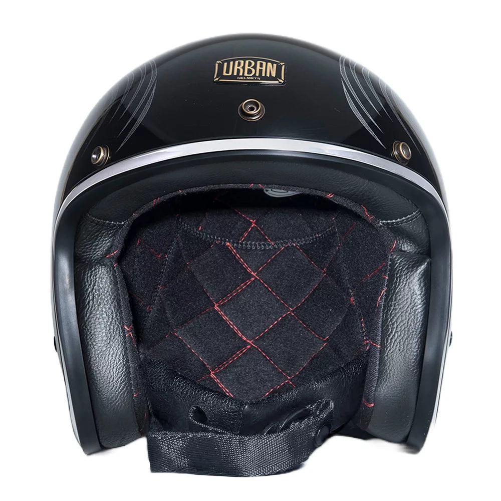 Urban Open Face Helmet Tracer Tucci Black Skull