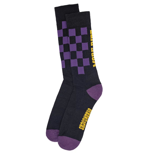 Urban Socks Less Talk Chess Purple