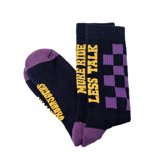 Urban Socks Less Talk Chess Purple