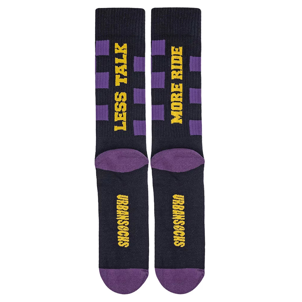 Urban Socks Less Talk Chess Purple