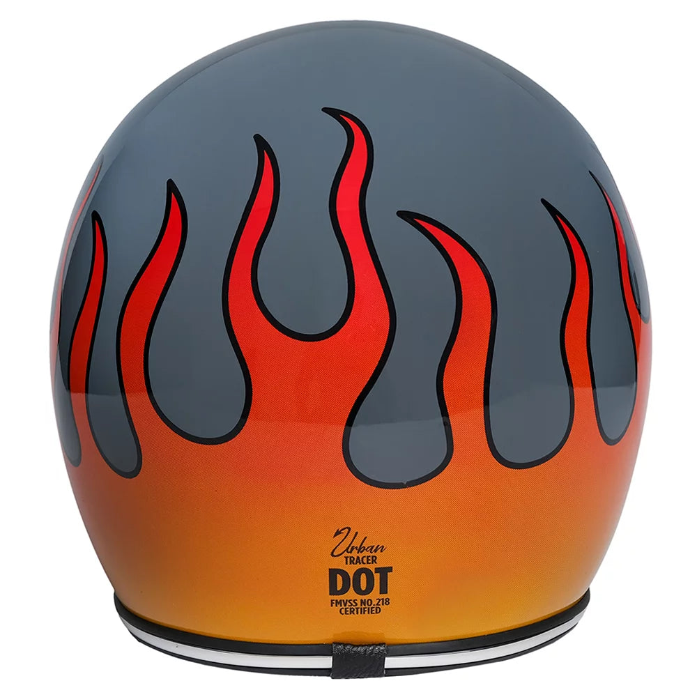 Urban Open Face Helmet Tracer Rising Fire Grey
