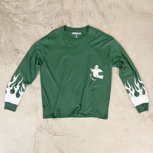 Urban "Paradise" Green LongSleeve T-shirt