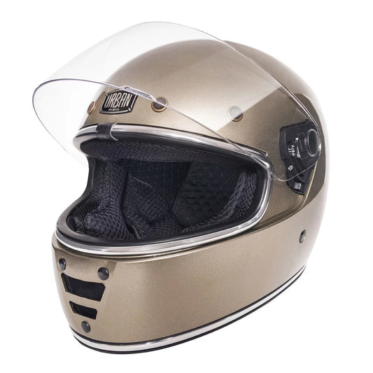 Urban Full Face Helmet Cafe Racer Flake Champagne