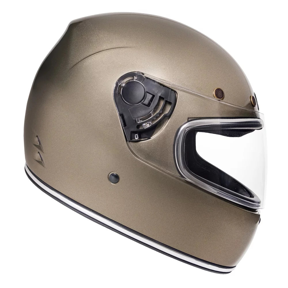 Urban Full Face Helmet Cafe Racer Flake Champagne