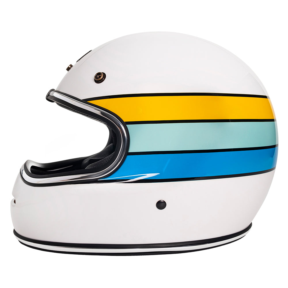 Urban Full Face Helmet BigBore BR Stripes White