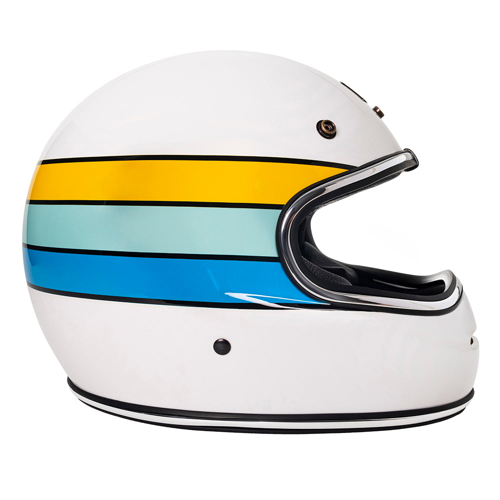 Urban Full Face Helmet BigBore BR Stripes White