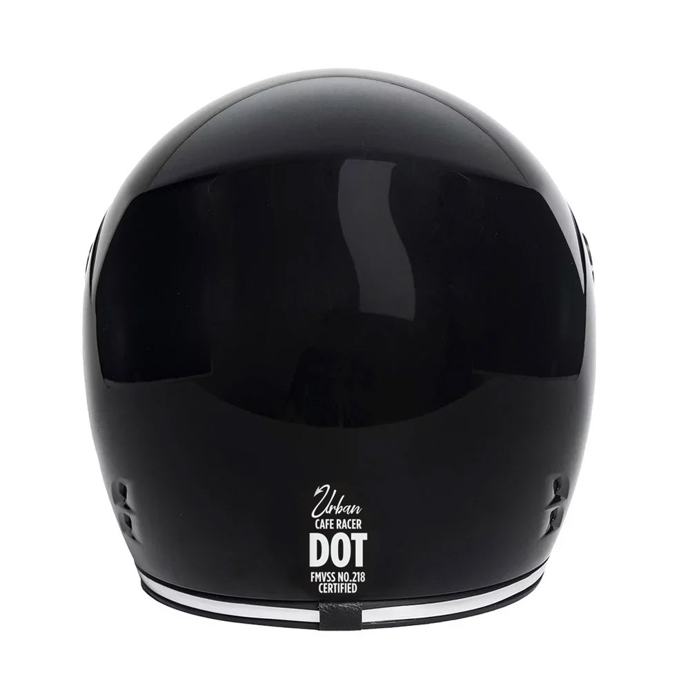 Urban Full Face Helmet Cafe Racer Gloss Black