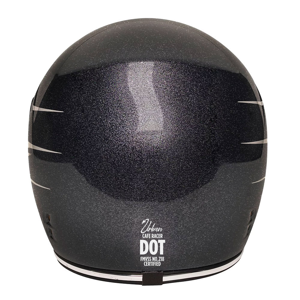 Urban Full Face Helmet Cafe Racer Dorisha Black Flake