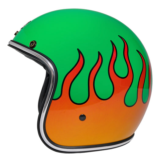 Urban Open Face Helmet Tracer Rising Fire Green