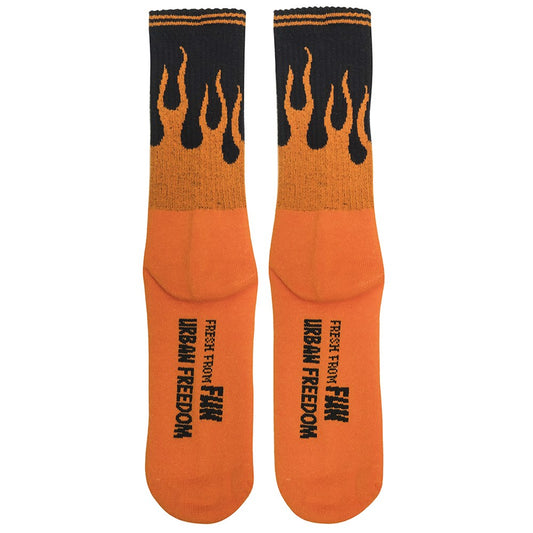 Urban Orange Fire Socks