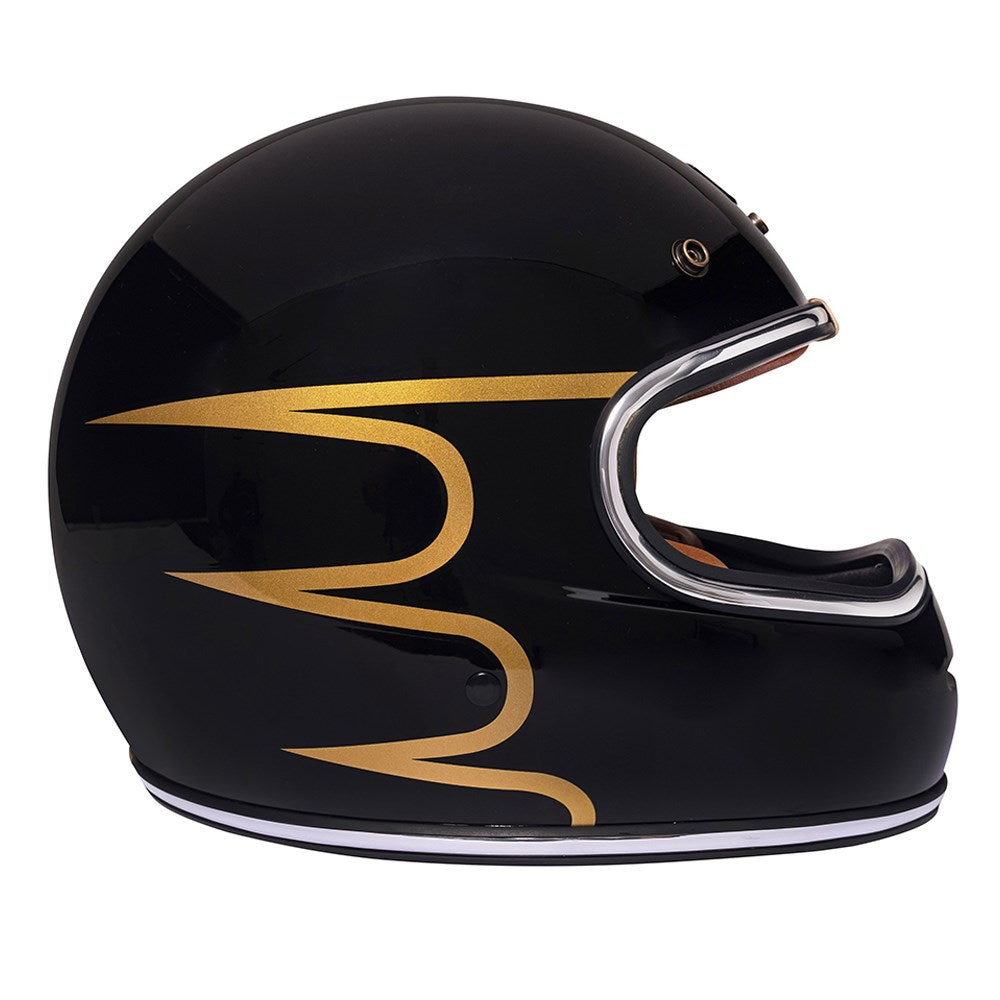 Urban Full Face Helmet BigBore Gold Wing Black