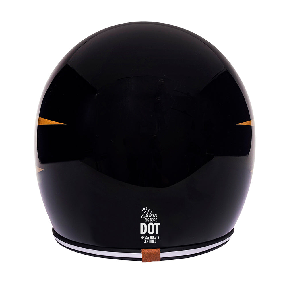 Urban Full Face Helmet BigBore Gold Wing Black