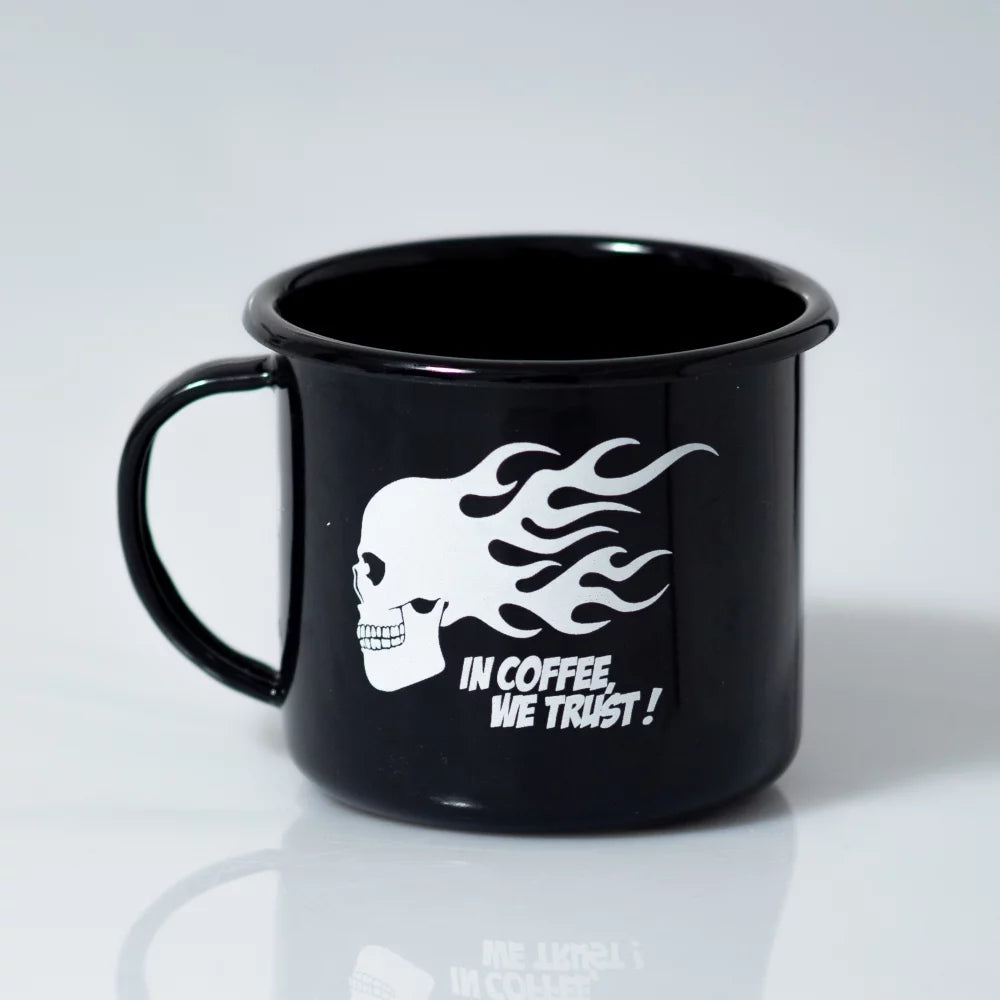 Urban Fire Skull Black Mug