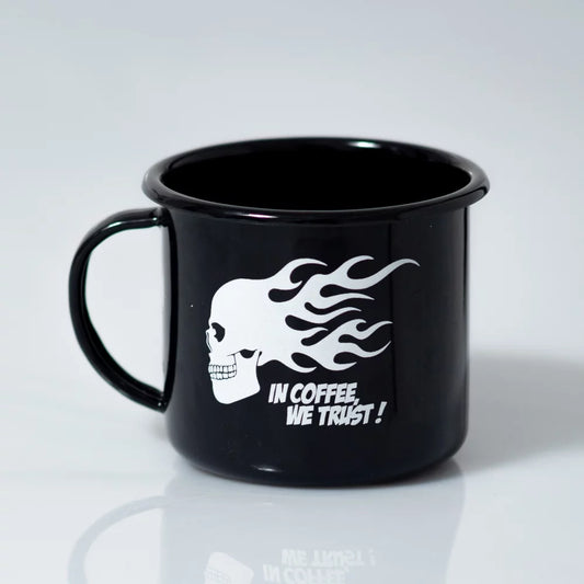 Urban Fire Skull Black Mug