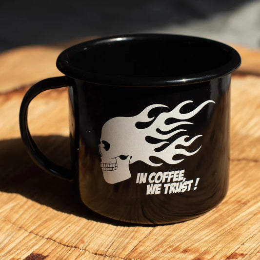Urban Fire Skull Black Mug
