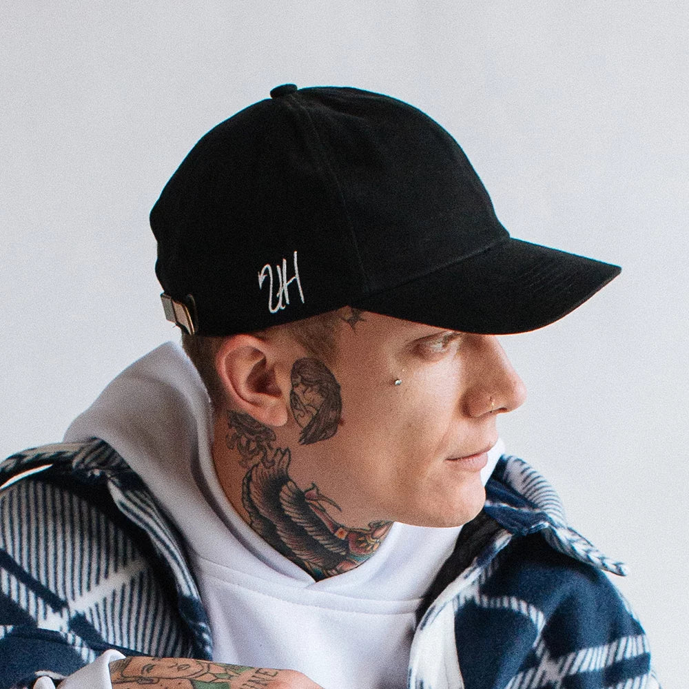 Urban Skull Bunny Black Baseball Cap