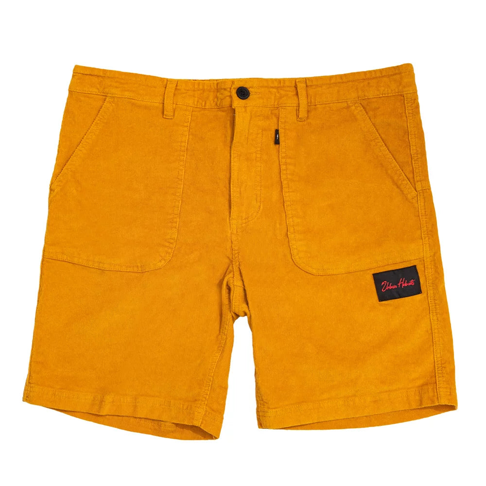 Urban Ollie Mustard Velvet Shorts