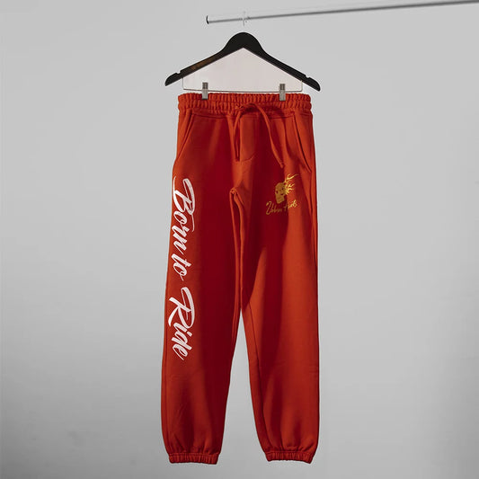 Urban Born 2 Ride Orange Sweatpants