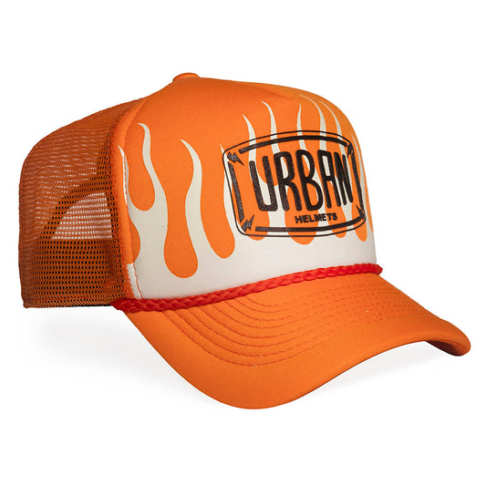 Urban On Fire Orange Trucker Hat