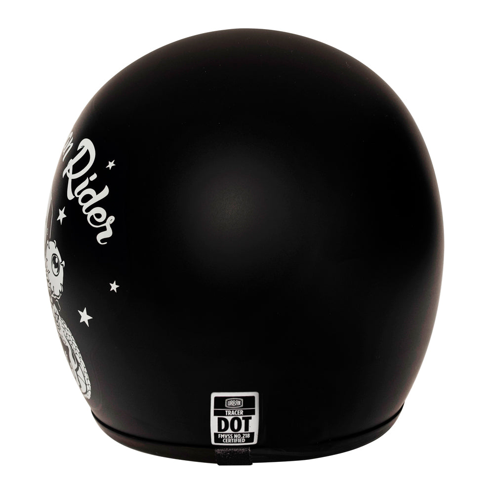 Urban Open Face Helmet Tracer Snake n' Skull