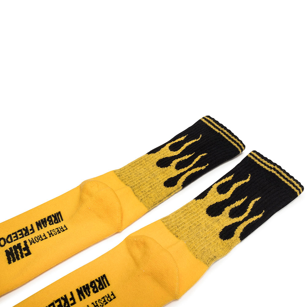 Urban Yellow Fire Socks