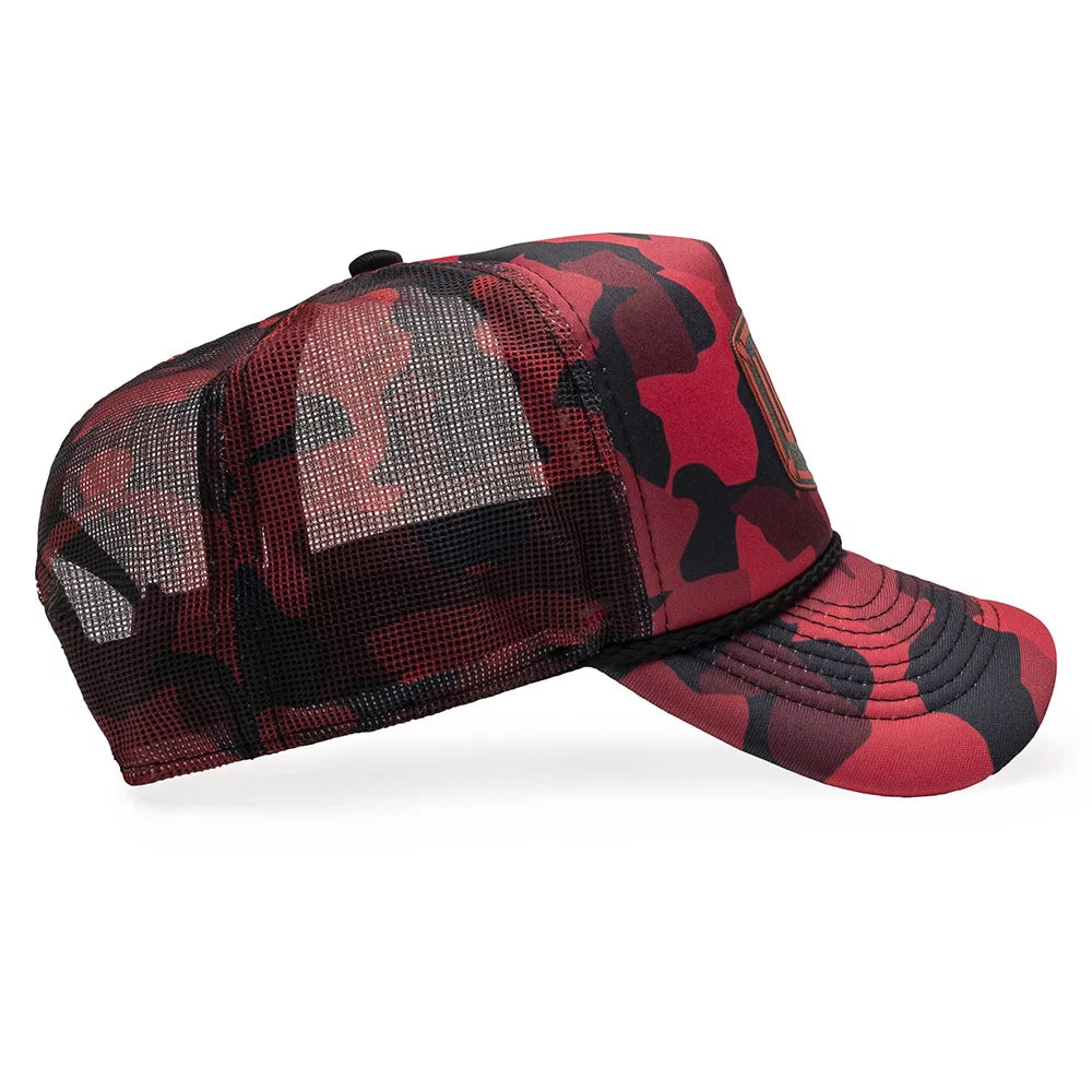 Urban Red Cammo Trucker Hat