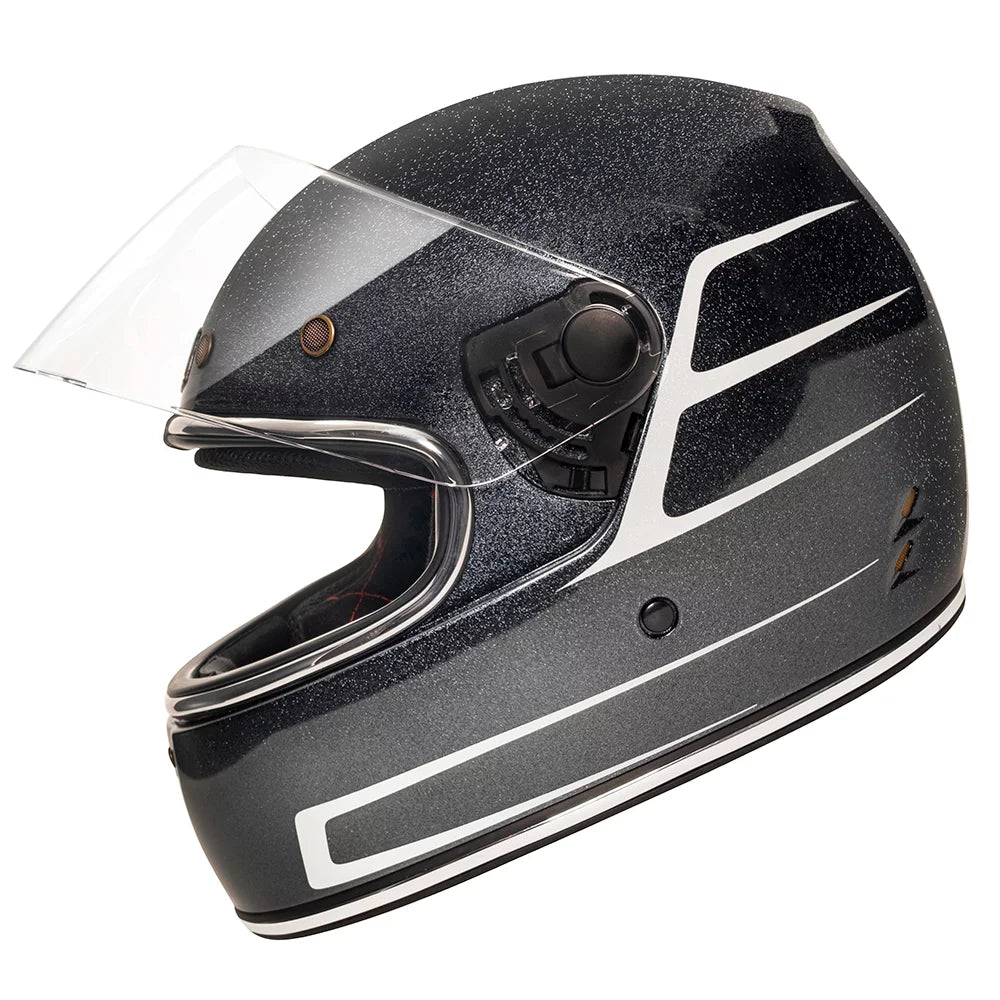 Urban Full Face Helmet Cafe Racer Dorisha Black Flake – urban
