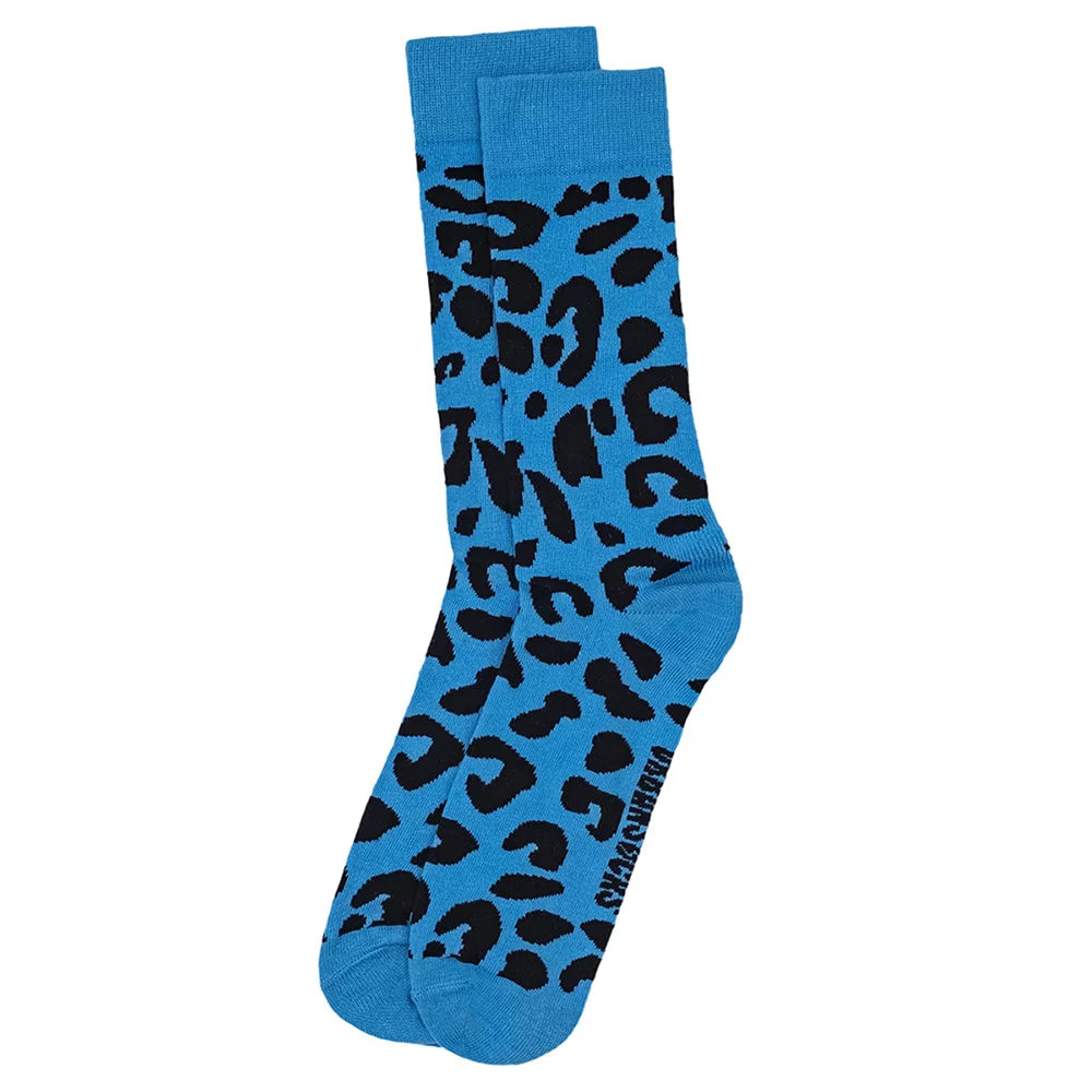 Urban Socks Blue Animal Print