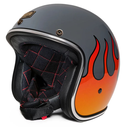 Urban Open Face Helmet Tracer Rising Fire Grey