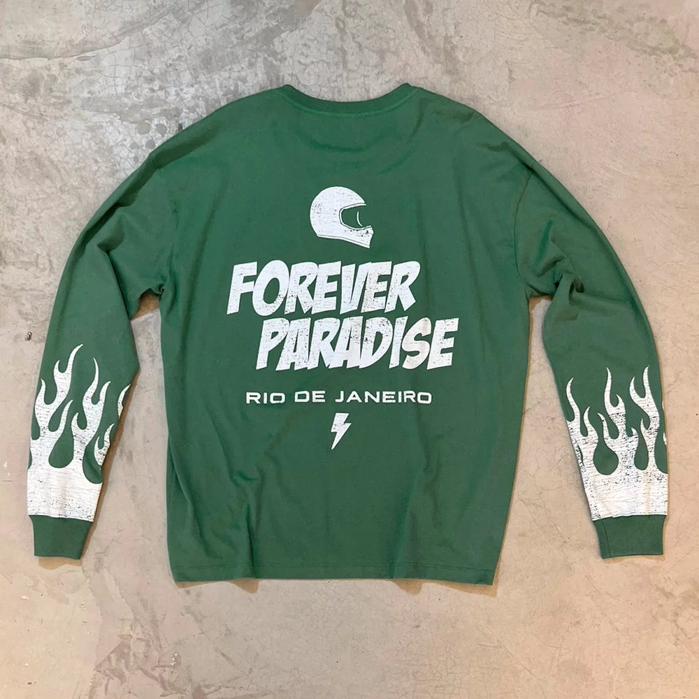 Urban "Paradise" Green LongSleeve T-shirt