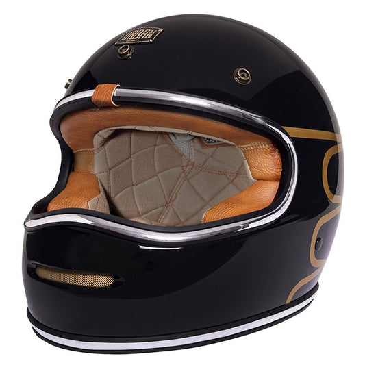 Urban Full Face Helmet BigBore Gold Wing Black