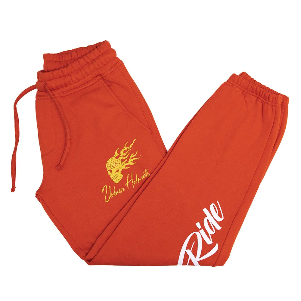 Urban Born 2 Ride Orange Sweatpants