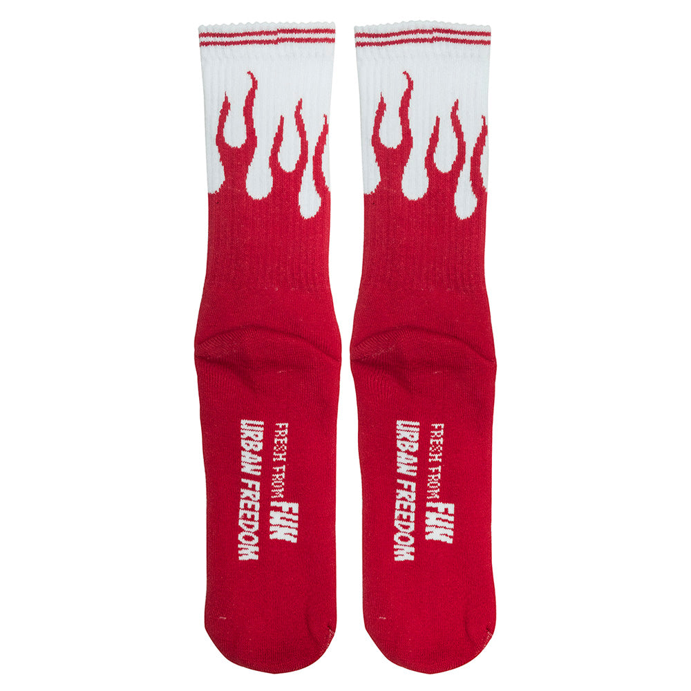 Urban Red Fire Socks