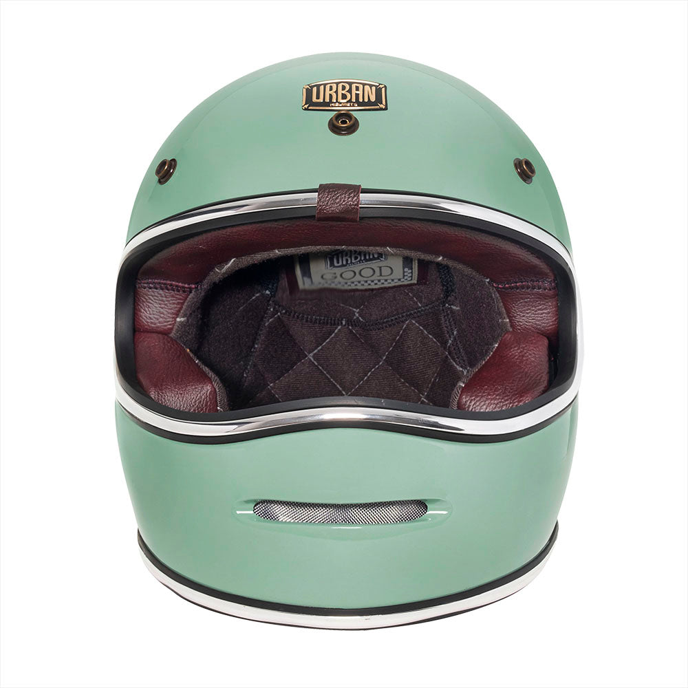Urban Full Face Helmet BigBore Green Retro
