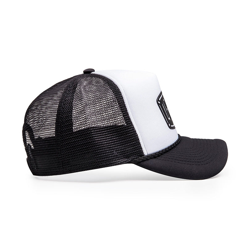 Urban Black and White Trucker Hat – urban riders usa e-commerce